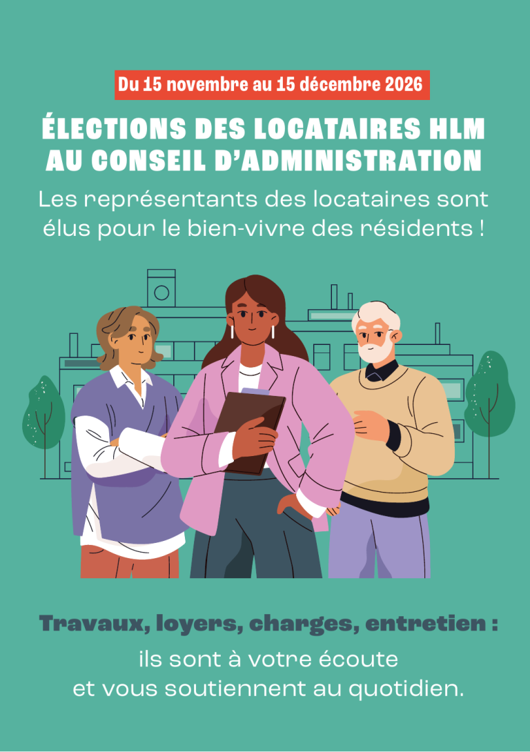 Affiche USH des élections des représentants des locataires HLM 2026